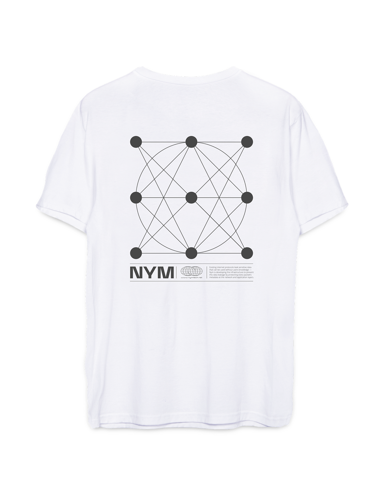 The Mixnet white unisex t-shirt