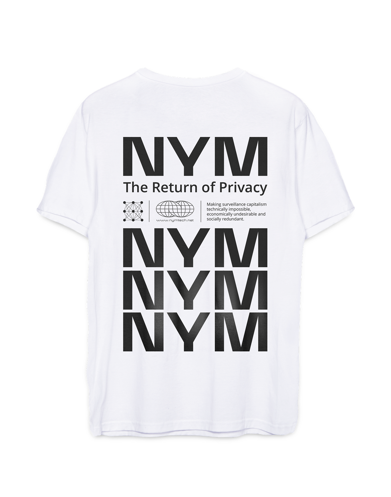 Return of Privacy White Unisex t-shirt