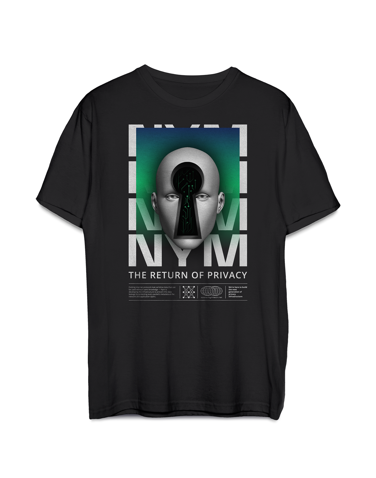 Our Privacy black unisex t-shirt