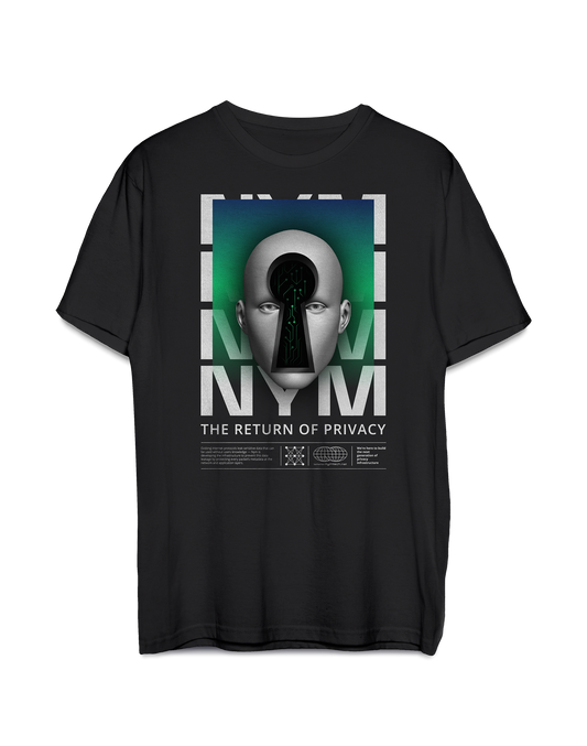 Our Privacy black unisex t-shirt