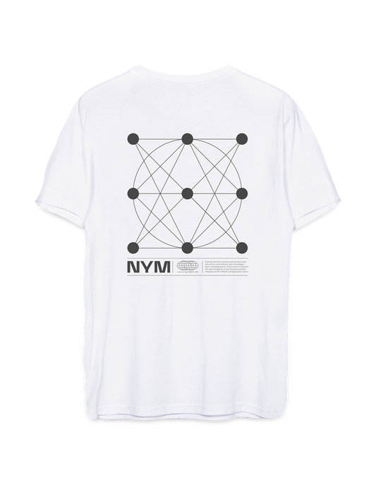 The Mixnet white unisex t-shirt